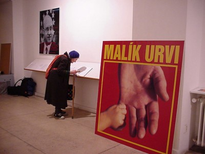 Václav Špála Gallery during the last day of the exhibition Malík Urvi / GEN