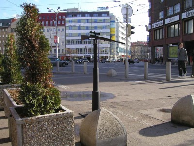 Public space installation view, Bratislava, 2004